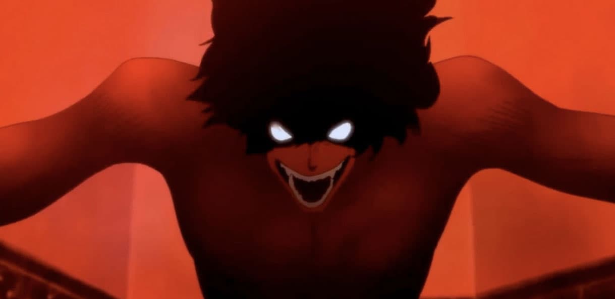 Akira Fudo changing into Devilman