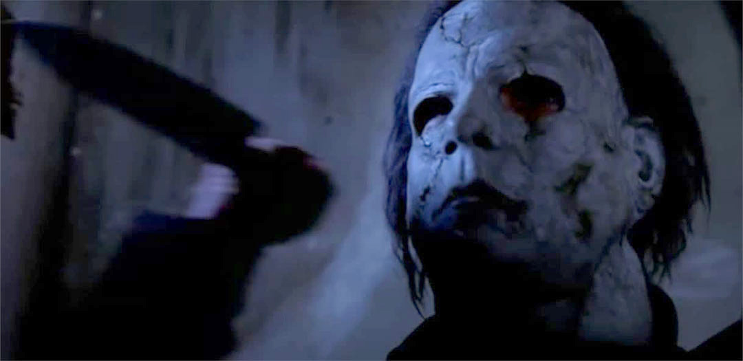 Myers poised with his knife